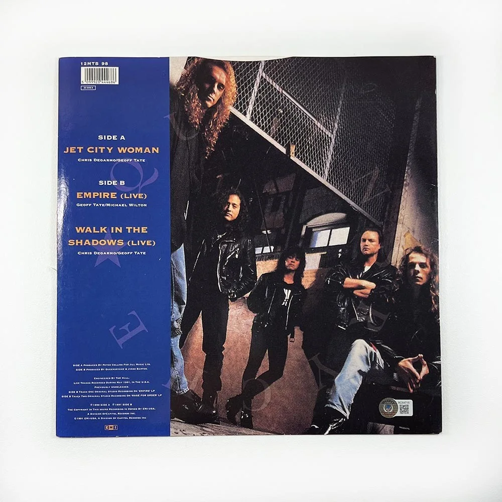 Geoff Tate Queensryche Autographed Signed Album LP Record Authentic BAS COA, image 2