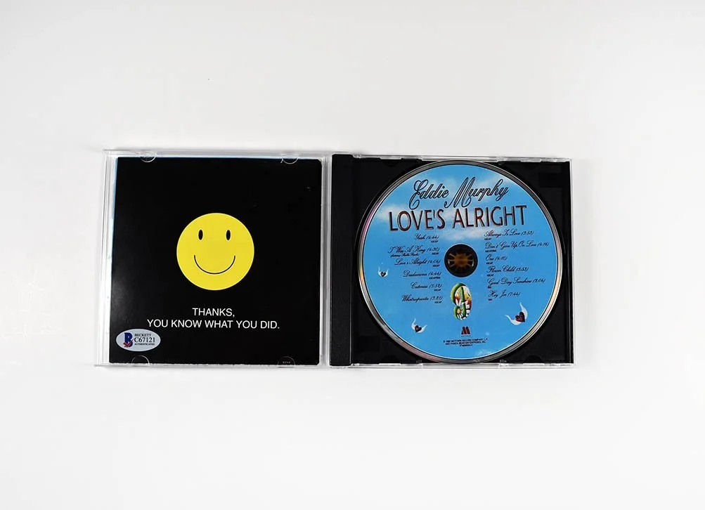 Eddie Murphy Love's Alright Autographed Signed CD Certified Beckett BAS COA, image 2