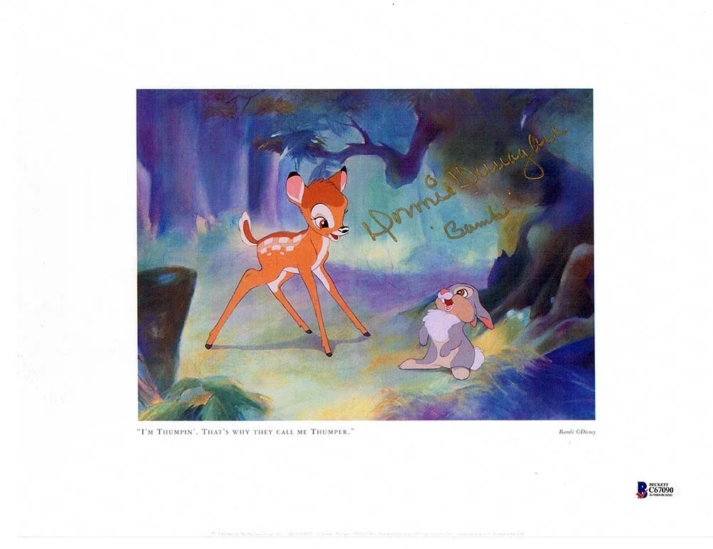 Donnie Dunagan — Donnie Dunagan Bambi Autographed Signed 11x14 Lithograph Photo Beckett BAS COA