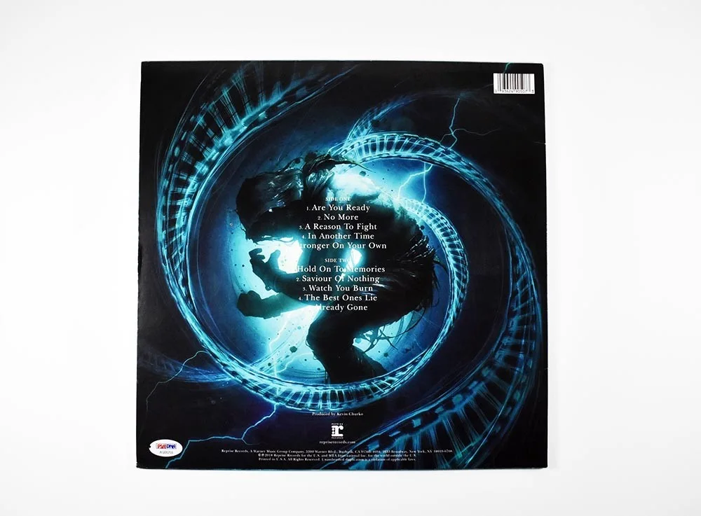 Disturbed Evolution Autographed Signed Album LP Record Authentic PSA/DNA COA, image 2