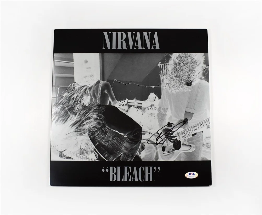 Dave Grohl Nirvana Bleach Autographed Signed Album LP Record PSA/DNA COA, image 2