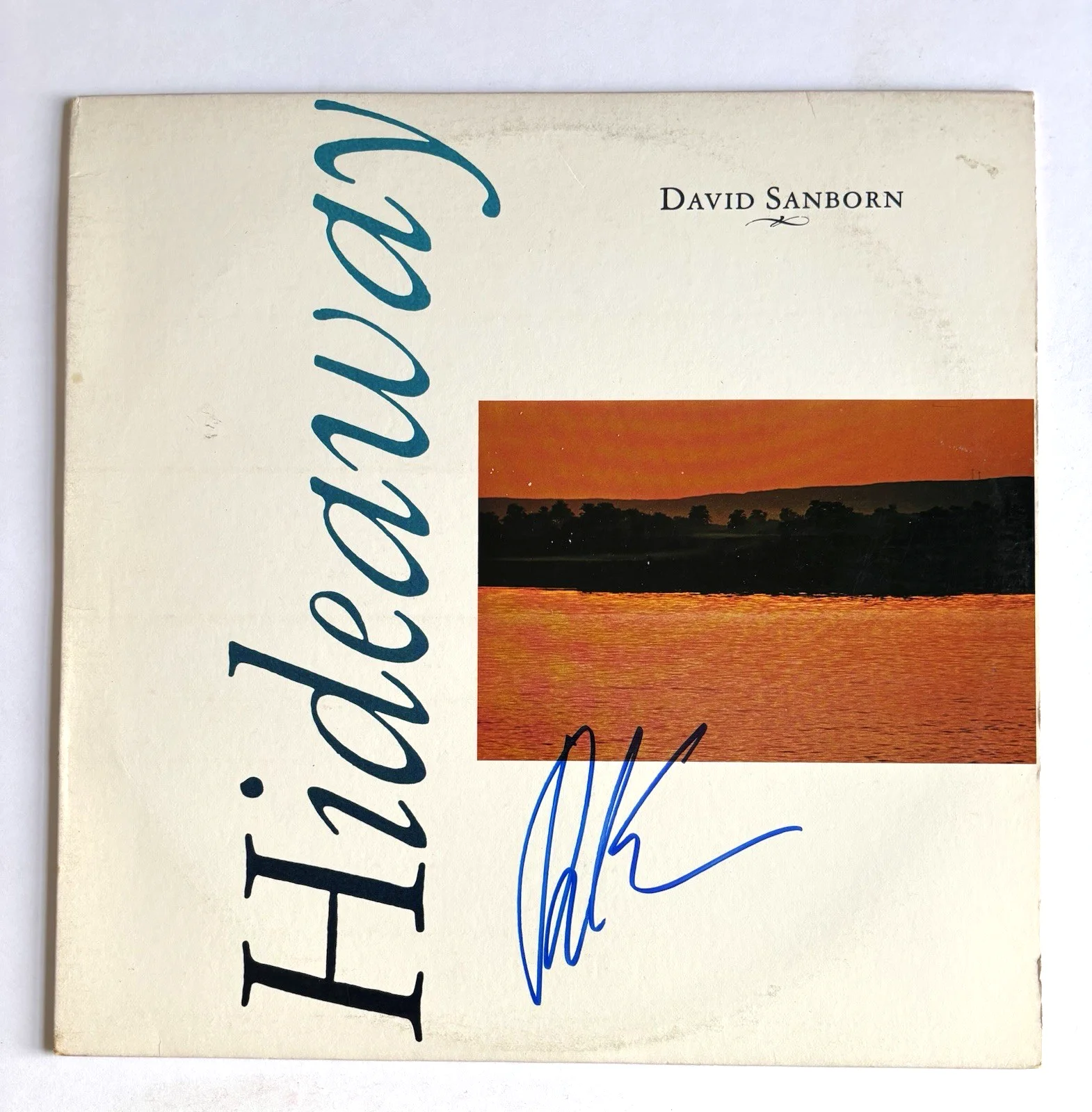 DAVID SANBORN Signed HIDEAWAY VINYL RECORD LP ALBUM PSA DNA COA Jazz Saxaphone, image 2