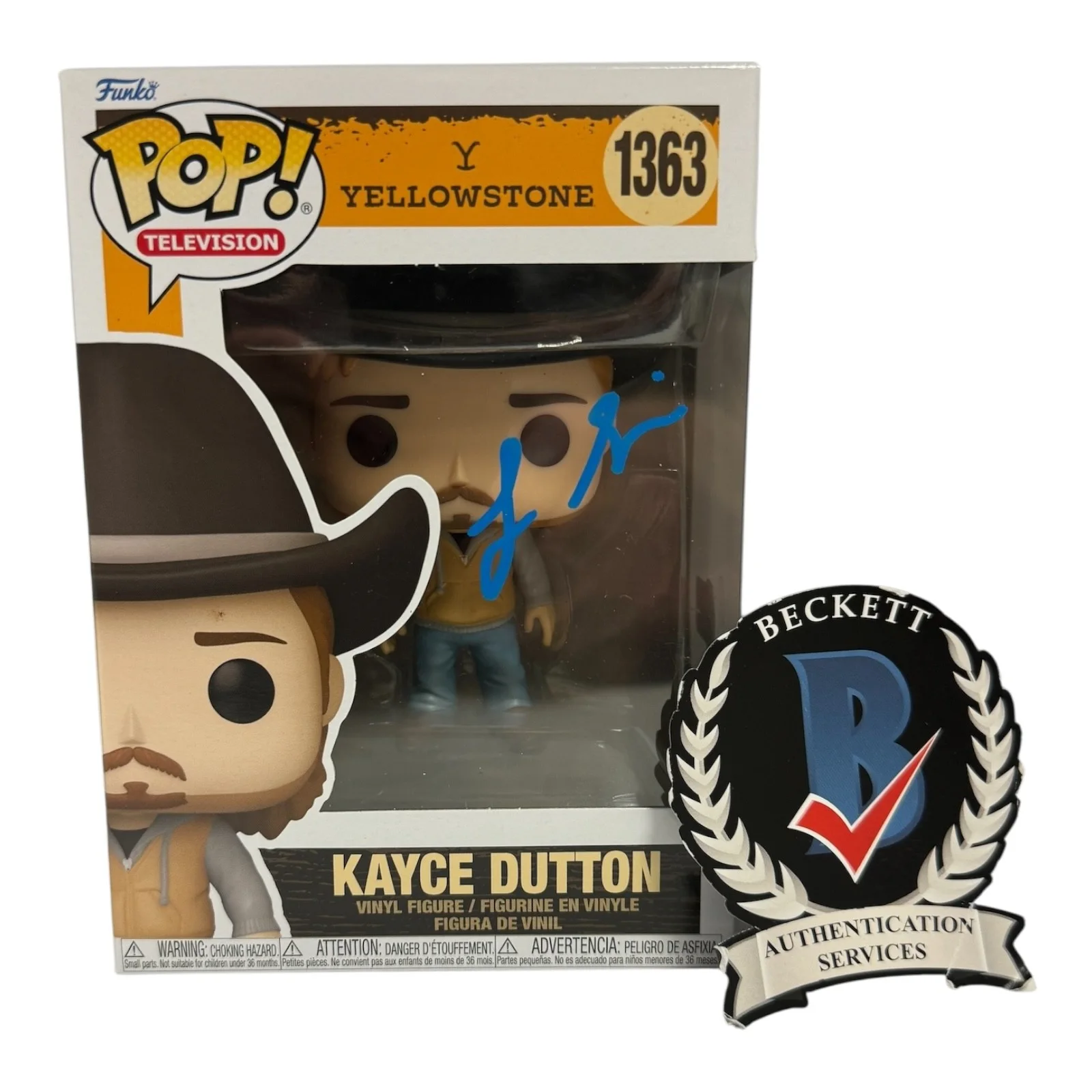 Luke Grimes — Luke Grimes Signed Autograph Yellowstone Funko Pop 1363 BAS Beckett Kayce Dutton