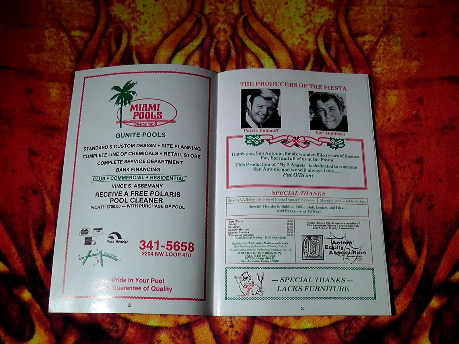 Patrick Wayne — Patrick Wayne Autographed Program Signed By Multiple Performers My 3 Angels, image 3