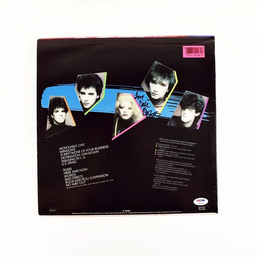 Dale Bozzio Missing Persons Autographed Signed Album LP Record PSA/DNA COA, изображение 2