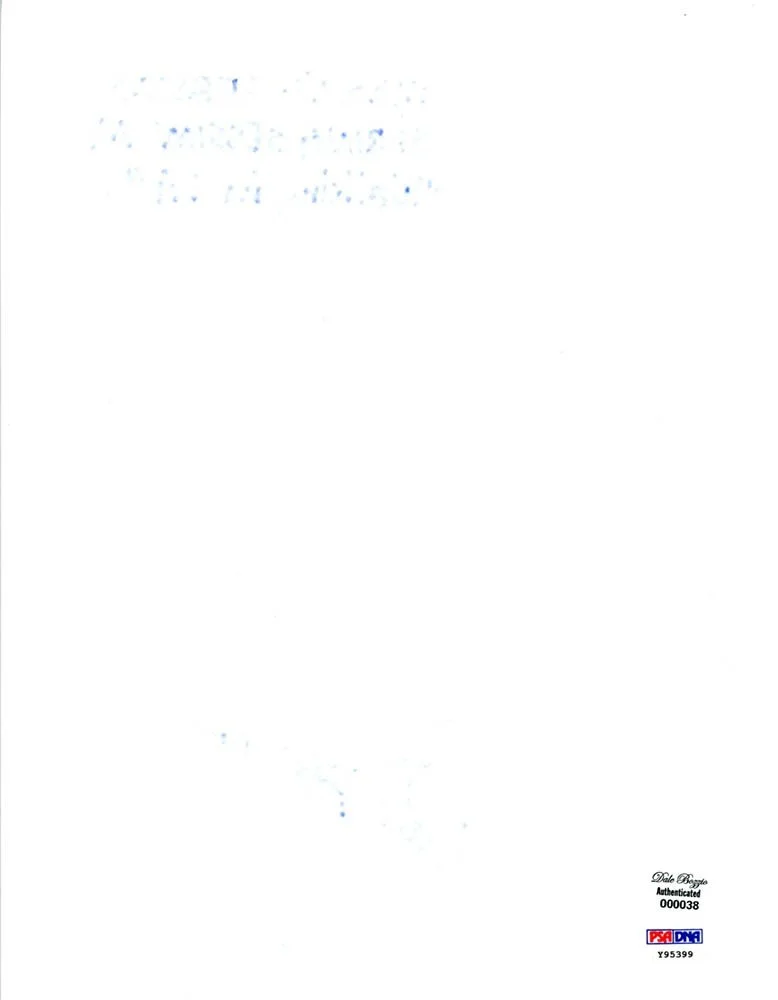 Dale Bozzio Missing Persons Autographed Signed Lyric sheet Authentic PSA/DNA COA, image 2