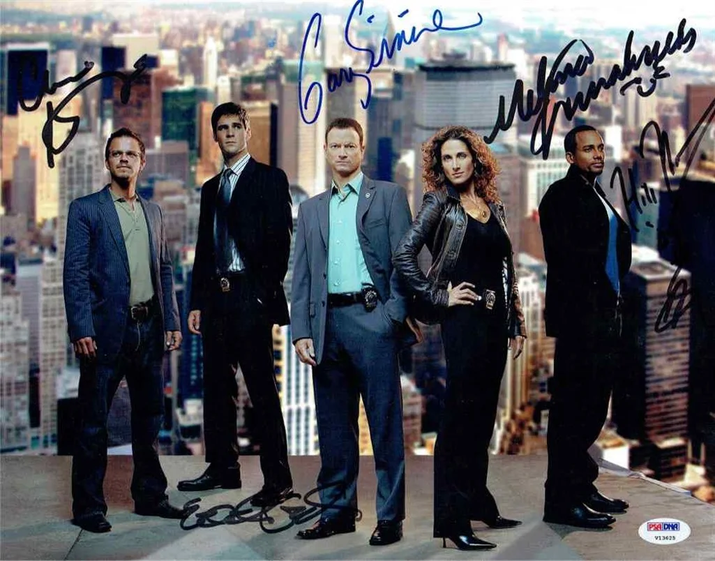 Show Cast Members — CSI New York Cast Autographed Signed 11x14 Photo Certified Authentic PSA/DNA LOA