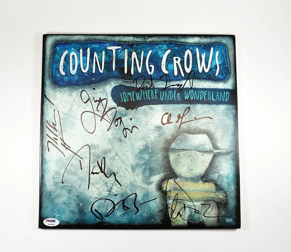 Counting Crows Autographed Signed Album LP Record Authentic PSA/DNA COA, image 3