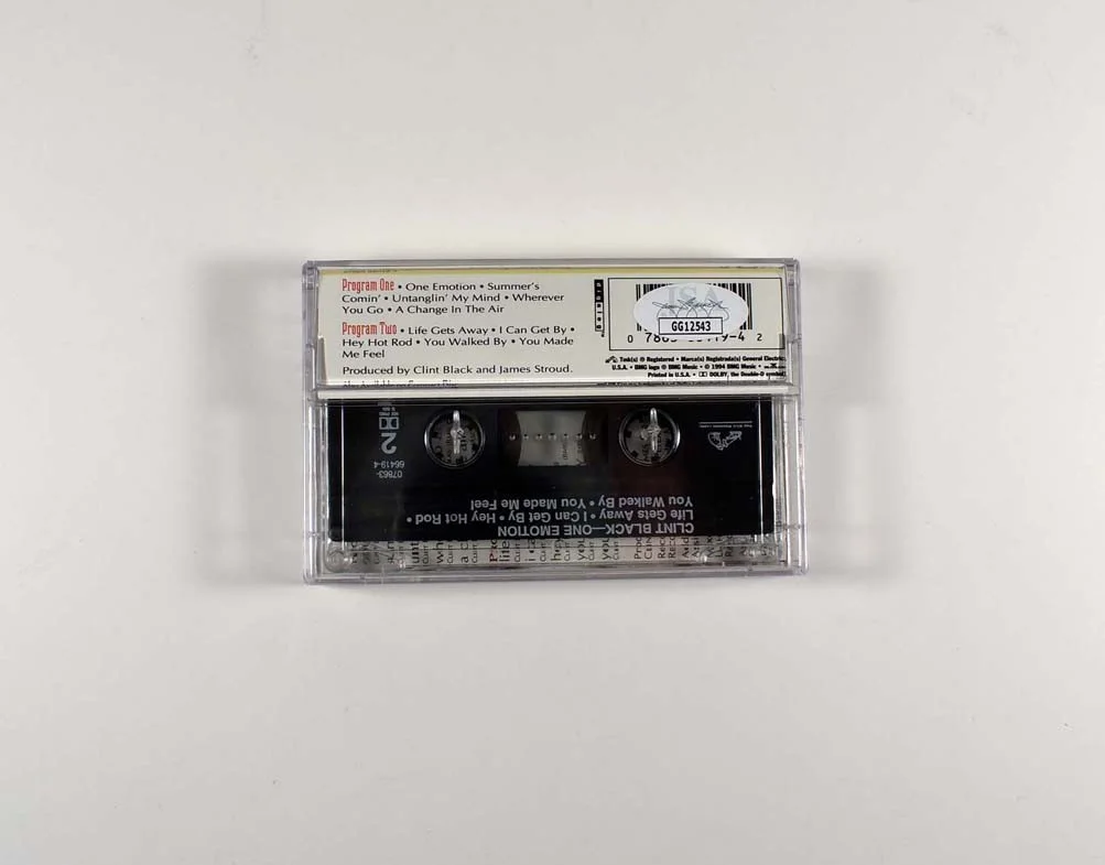 Clint Black One Emotion Autographed Signed Cassette Tape Authentic JSA COA, image 2