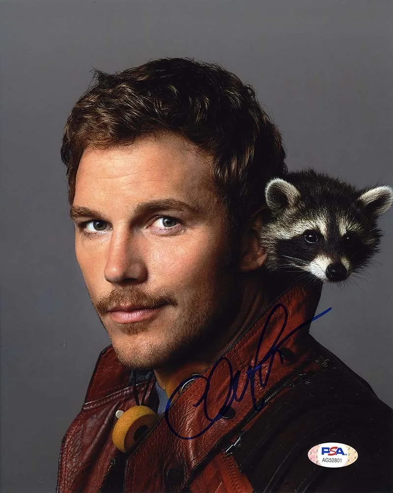chris pratt — Chris Pratt Guardians Galaxy Avengers Autographed Signed 8x10 Photo PSA/DNA COA