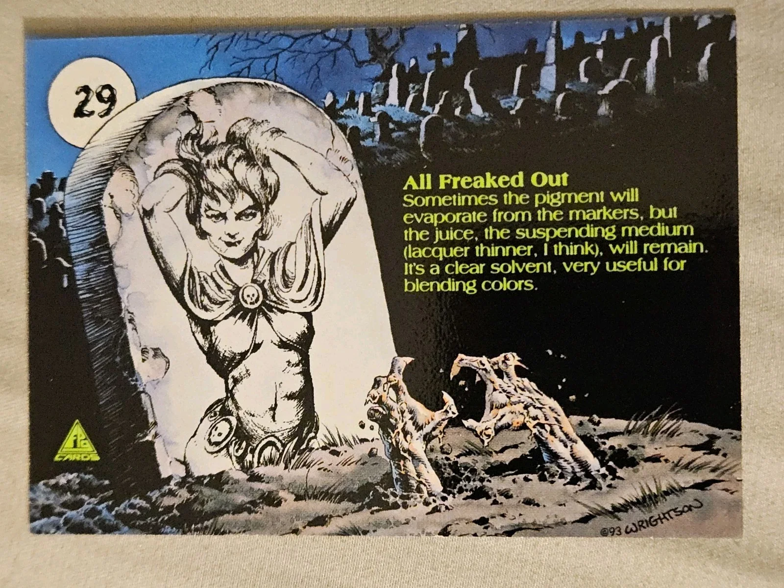 Bernie Wrightson Hand Signed Fanstasy Art Card SDCC Rare, image 3
