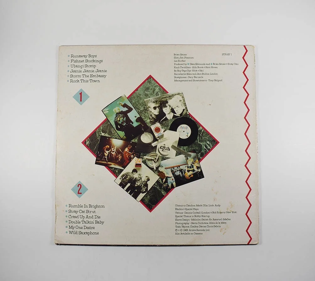 Brian Setzer Stray Cats Autographed Signed Album LP Record Authentic JSA COA, image 2