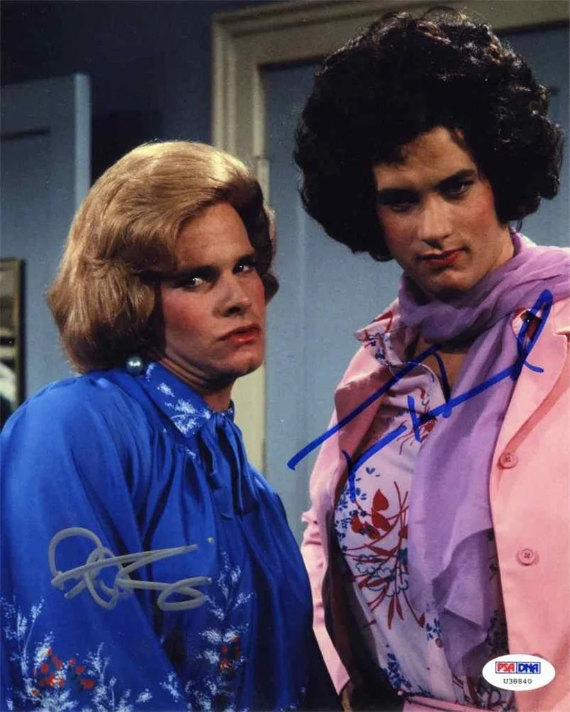 Hanks and Scolari — Bosom Buddies Cast Hanks and Scolari Autographed Signed 8x10 Photo PSA/DNA COA