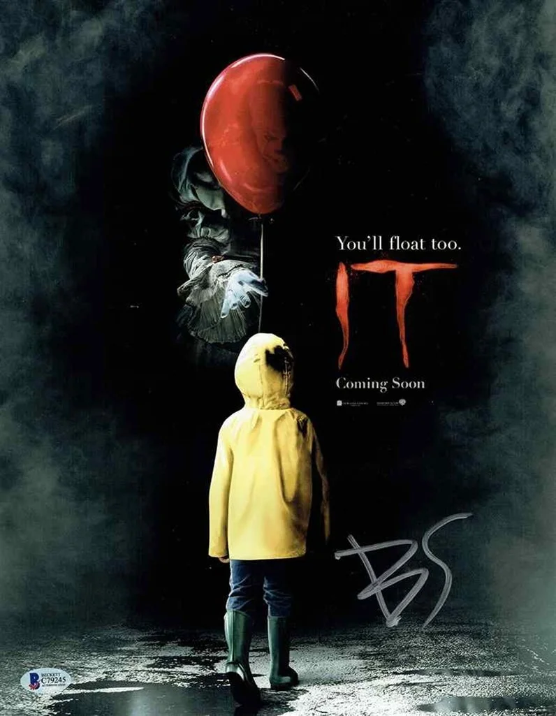 bill skarsgard — Bill Skarsgard IT Pennywise Autographed Signed 11x14 Photo Beckett BAS COA