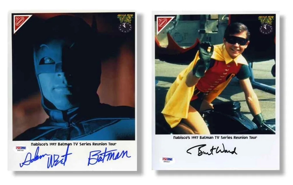 Adam West and Burt Ward — Batman Adam West and Burt Ward Nabisco Autographed Signed 8x10 Photo PSA/DNA COA