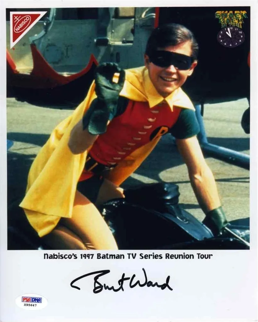 Adam West, Burt Ward — Batman Adam West and Burt Ward Nabisco Autographed Signed 8x10 Photo PSA/DNA COA, image 3