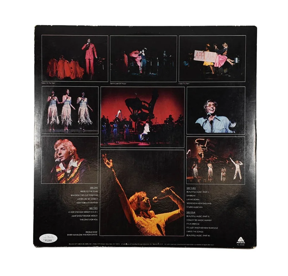Barry Manilow Autographed Signed Album LP Record Certified Authentic JSA COA, image 2