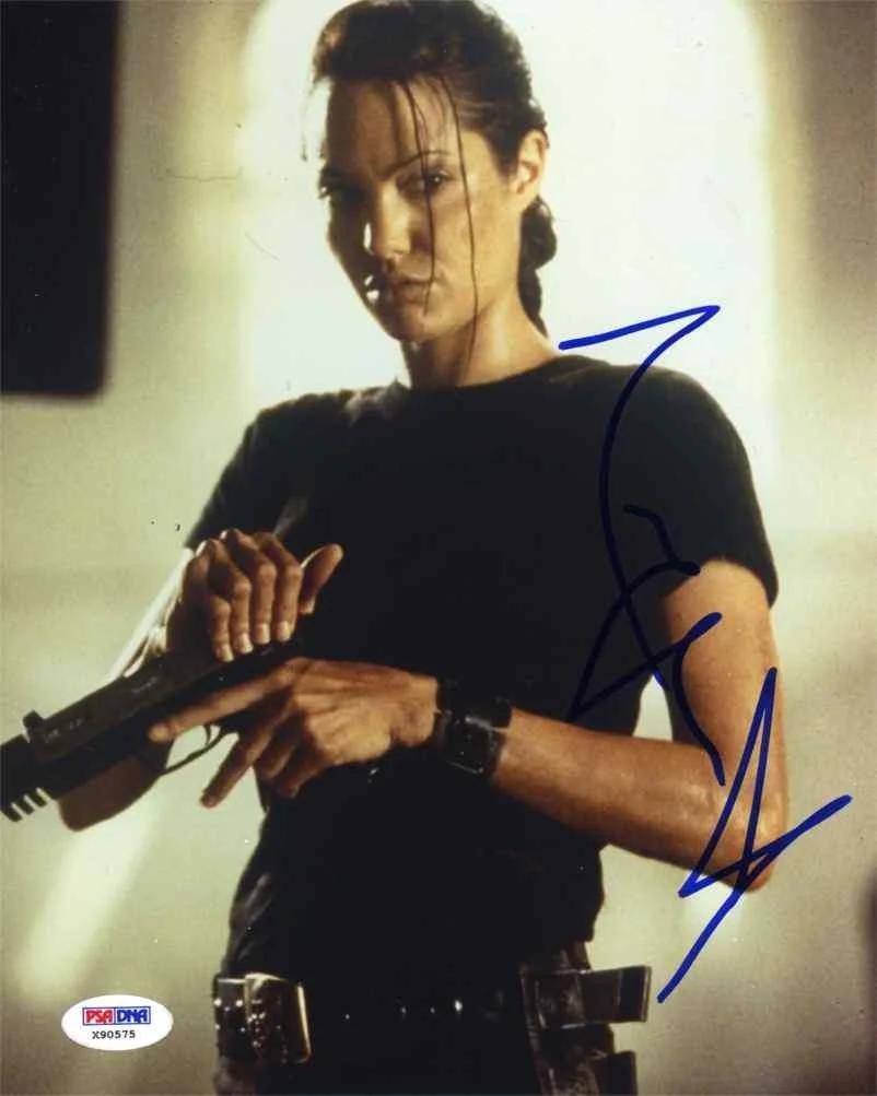 angelina jolie — Angelina Jolie Tomb Raider Autographed Signed 8x10 Photo Certified PSA/DNA COA