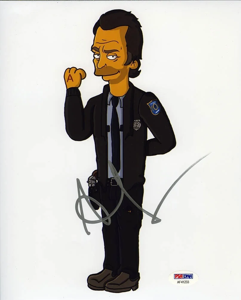 andrew lincoln — Andrew Lincoln Walking Dead Simpsons Autographed Signed 8x10 Photo COA PSA/DNA