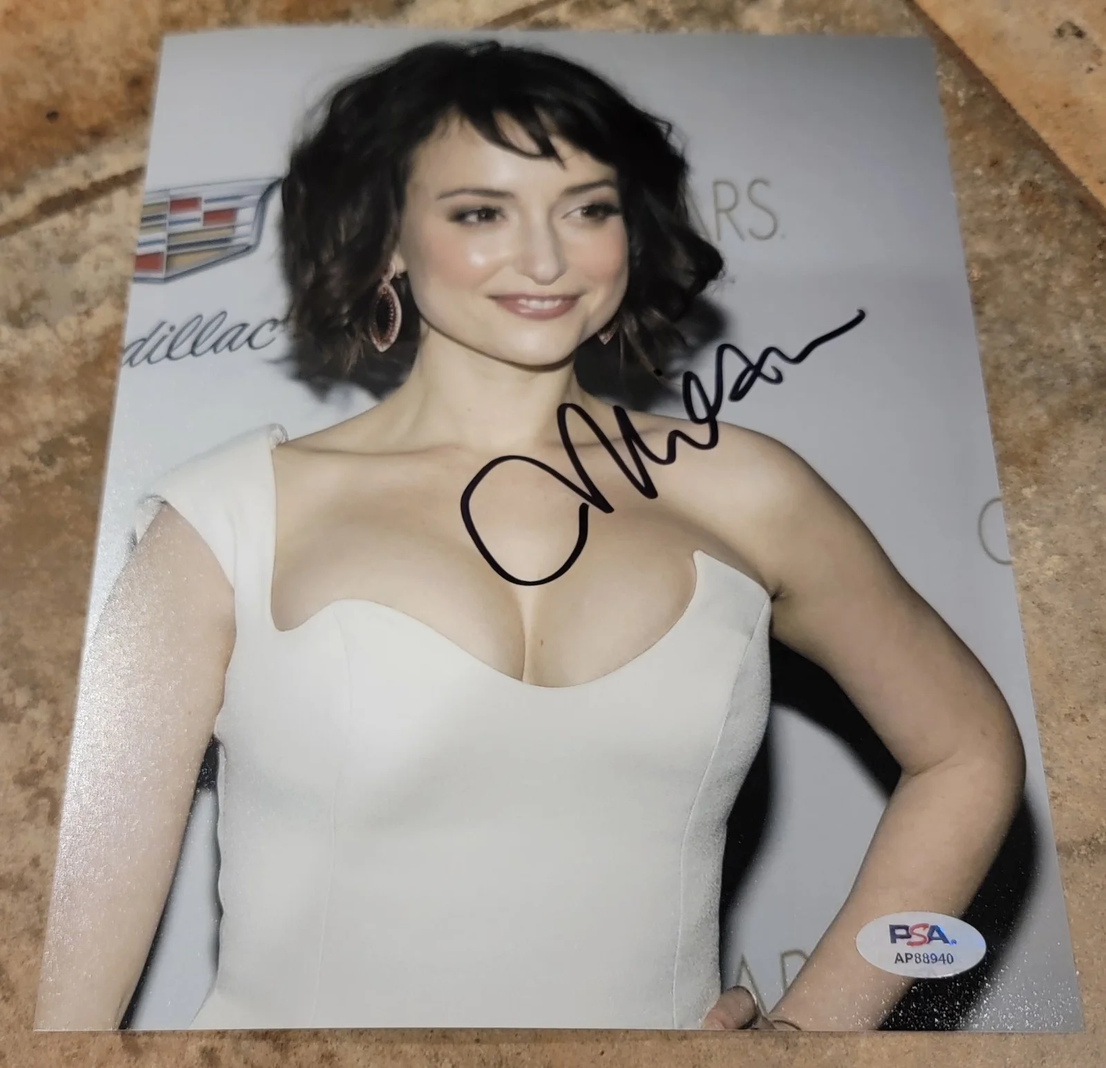 Milana Vayntrub — Milana Vayntrub signed 8x10 photo autograph PSA DNA Red Carpet hot sexy