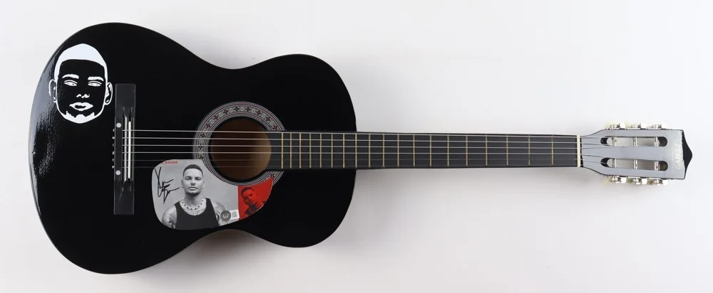 Kane Brown Signed 38 Inch Black Acoustic Guitar Beckett COA, изображение 2
