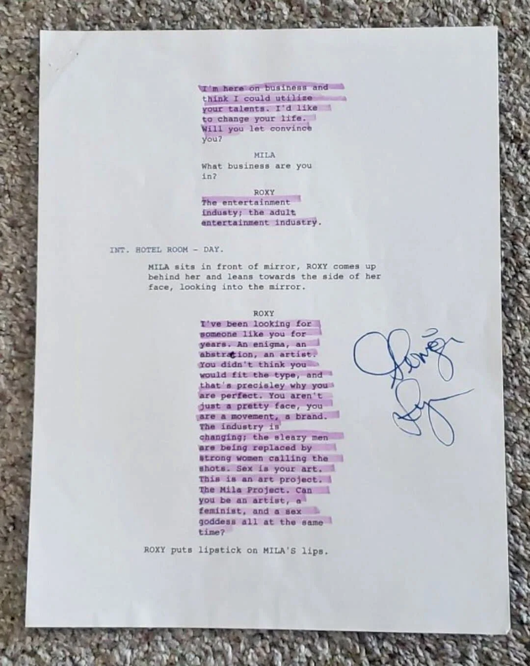 GINGER LYNN: Streets of Vengeance Script Side Signed 1/1, image 2