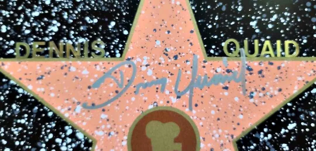 WALK OF FAME STAR: Autograph Signed: DENNIS QUAID - Star of "The Big Easy", изображение 2