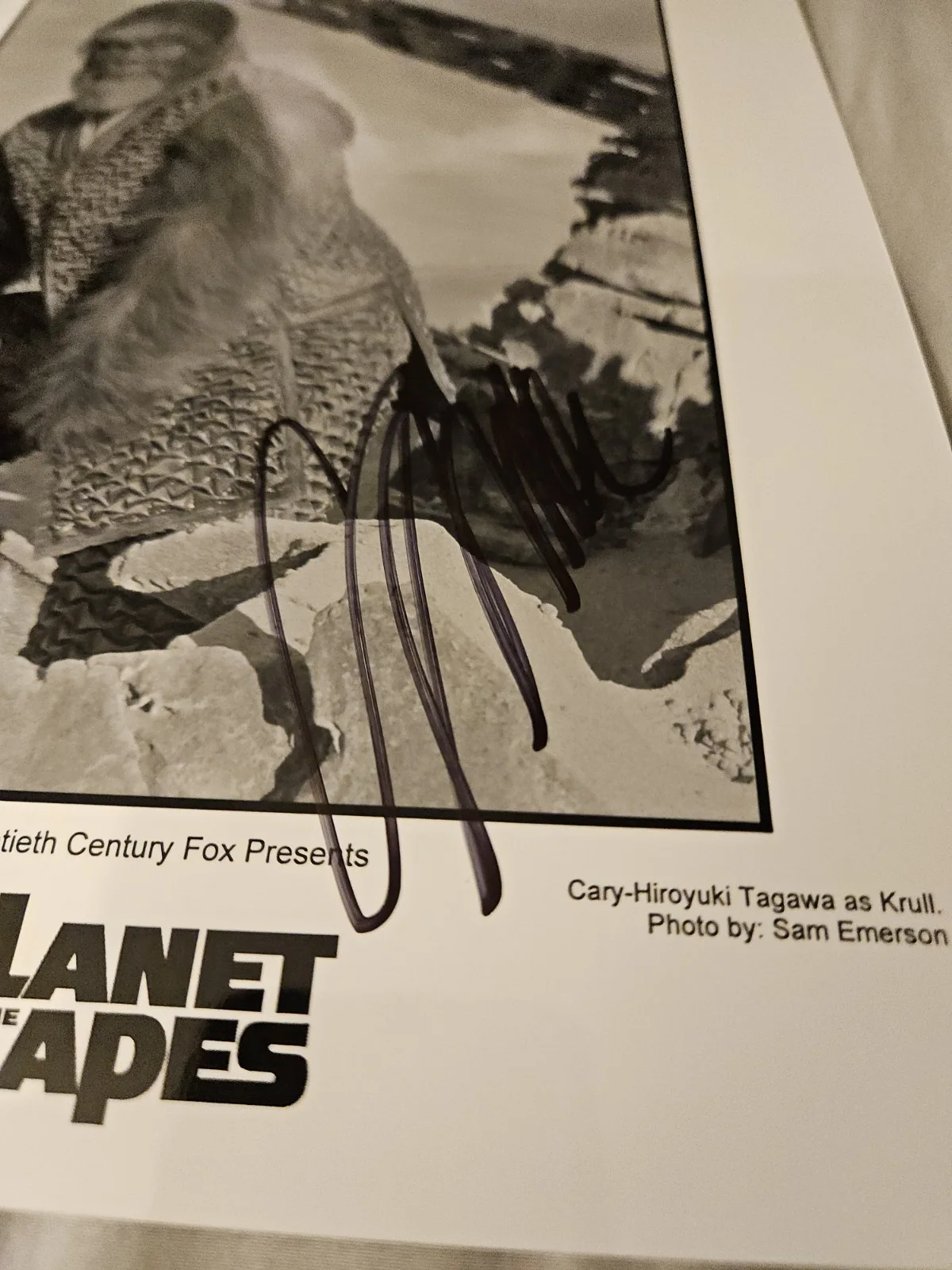 Cary-Hiroyuki Tagawa Hand Signed 8x10 Photo SDCC Planet of Apes Mortal Kombat, изображение 2