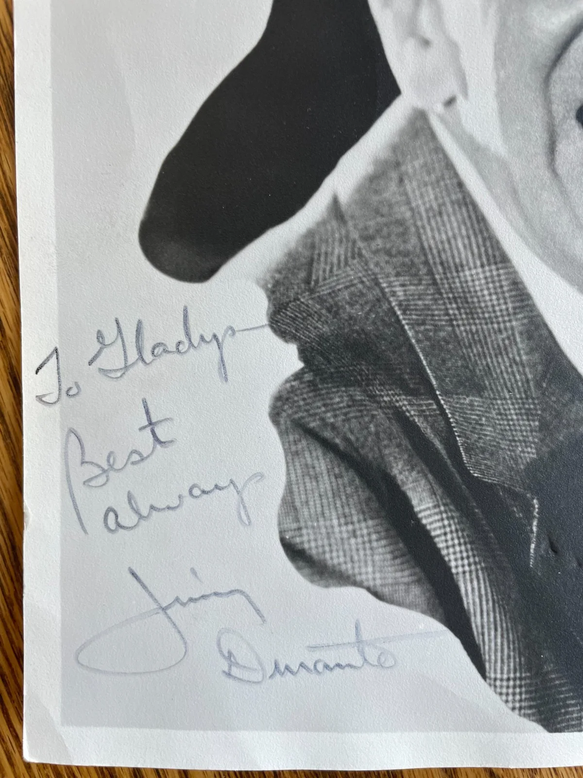 SIGNED 8X10 JIMMY DURANTE, image 2