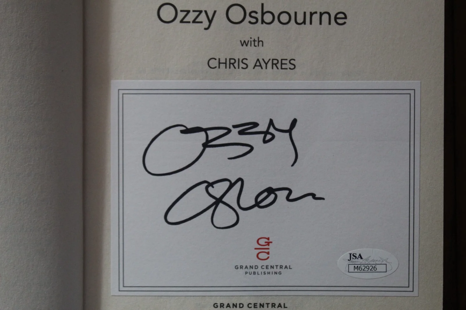 Ozzy Osborne signed book I Am Ozzy. JSA authenticated, image 3
