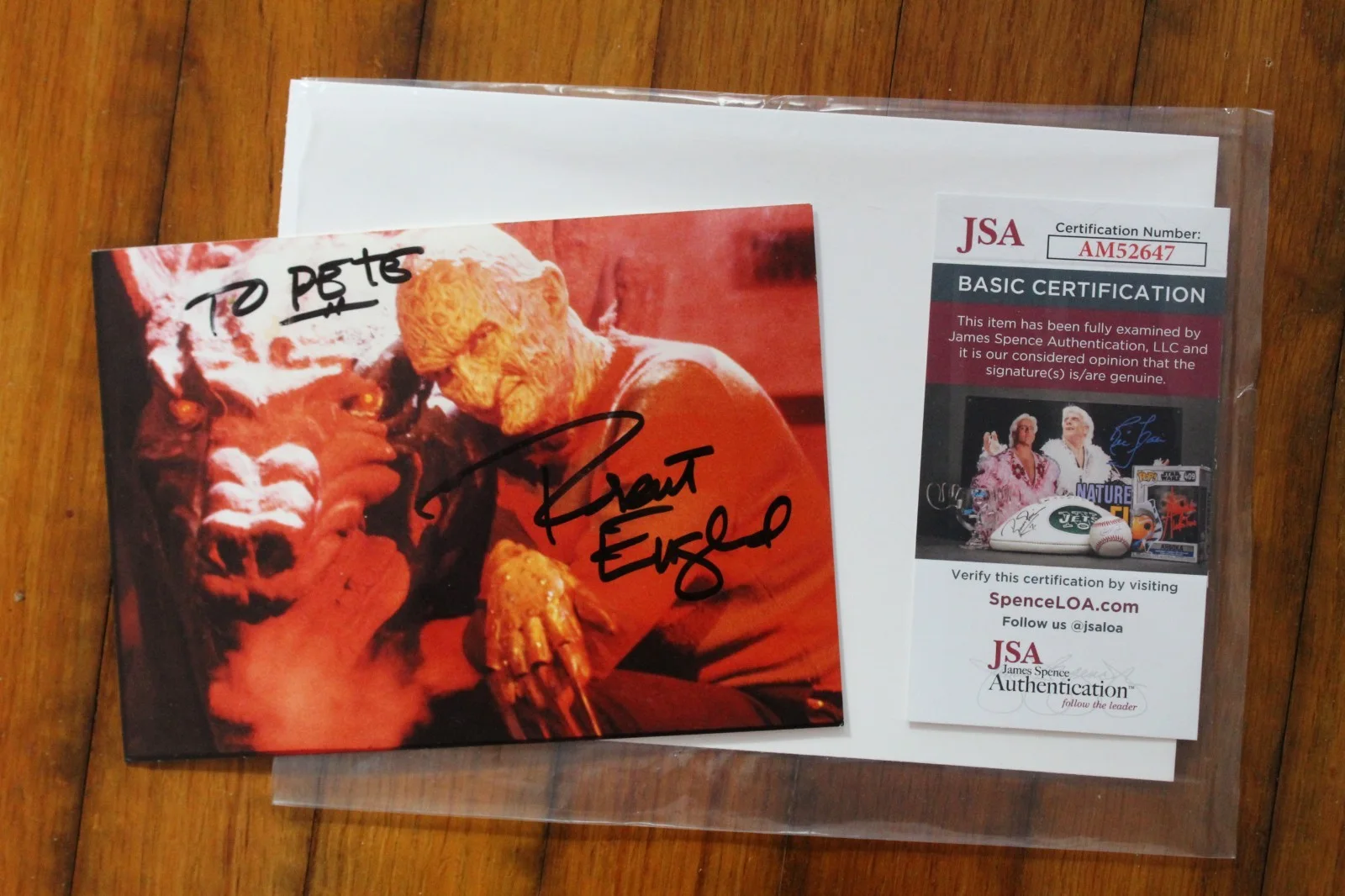 Robert Englund — Robert Englund, Freddy Kreuger, signed photo, Nightmare on Elm Street, JSA, изображение 3