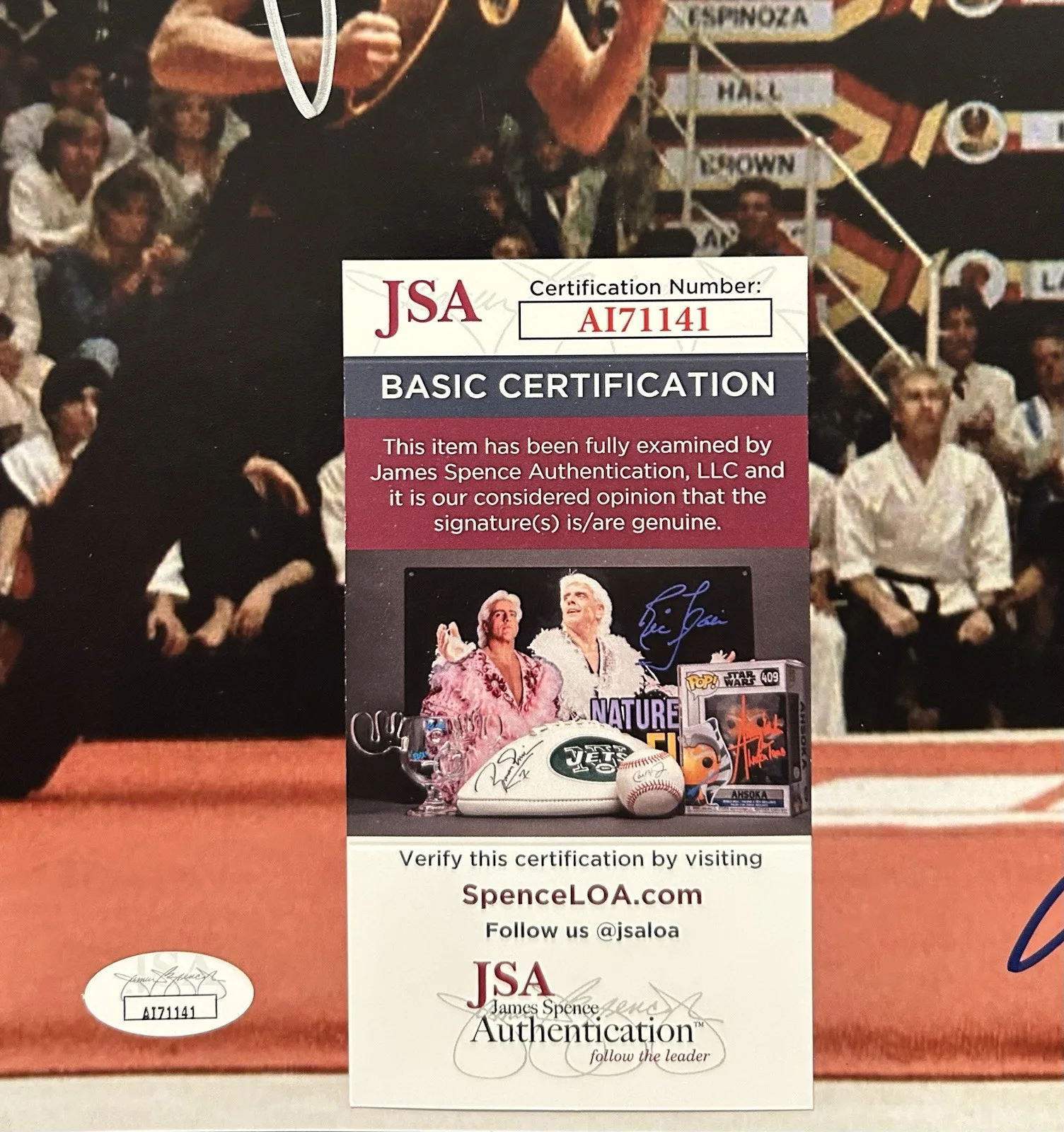 Macchio, Zabka, Kove — Ralph Macchio William Zabka Martin Kove Autographed By 3 Signed 11x14 w/ JSA COA, изображение 2