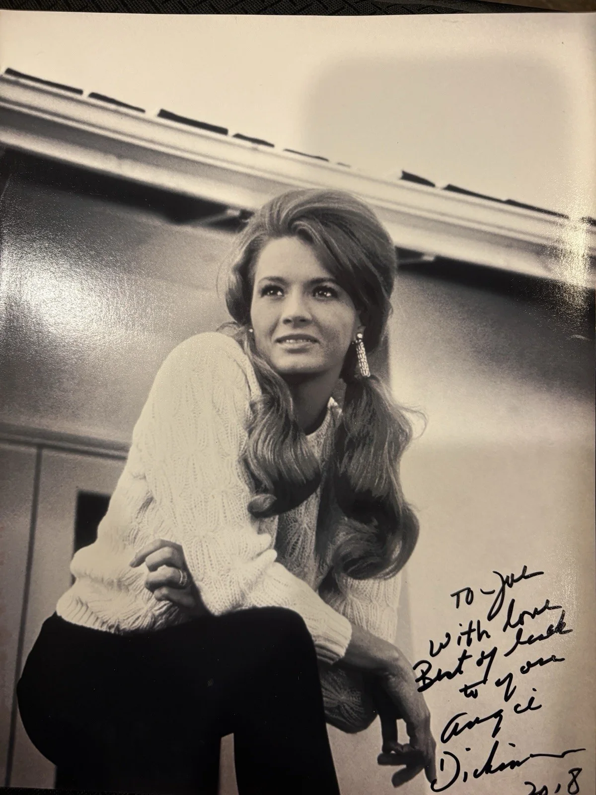 SEE TITLE — ANGIE DICKINSON Signed Autographed 8x10 Photo , b&w