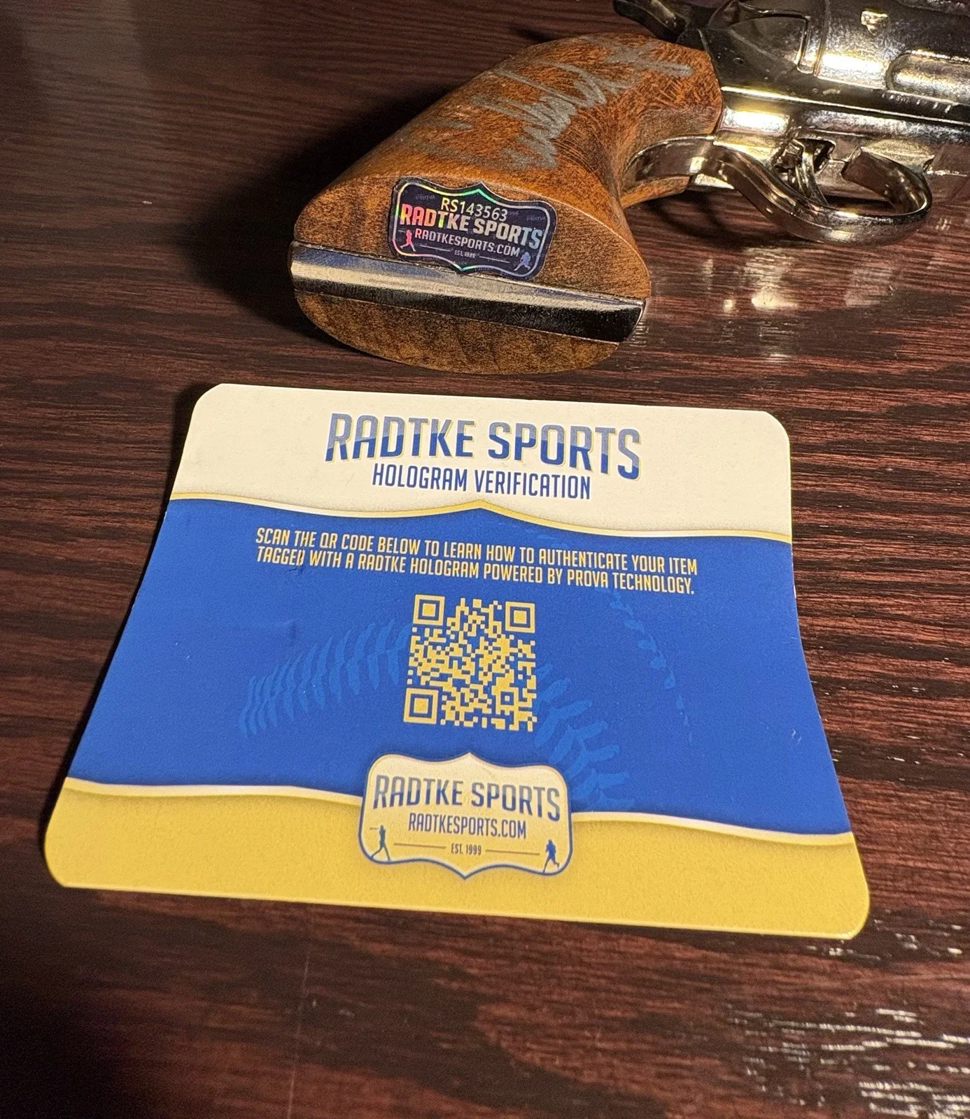 Emilio Estevez — Young Guns, Emilio Estevez, Signed Replica Gun, Radtke Sports Authentic, image 2