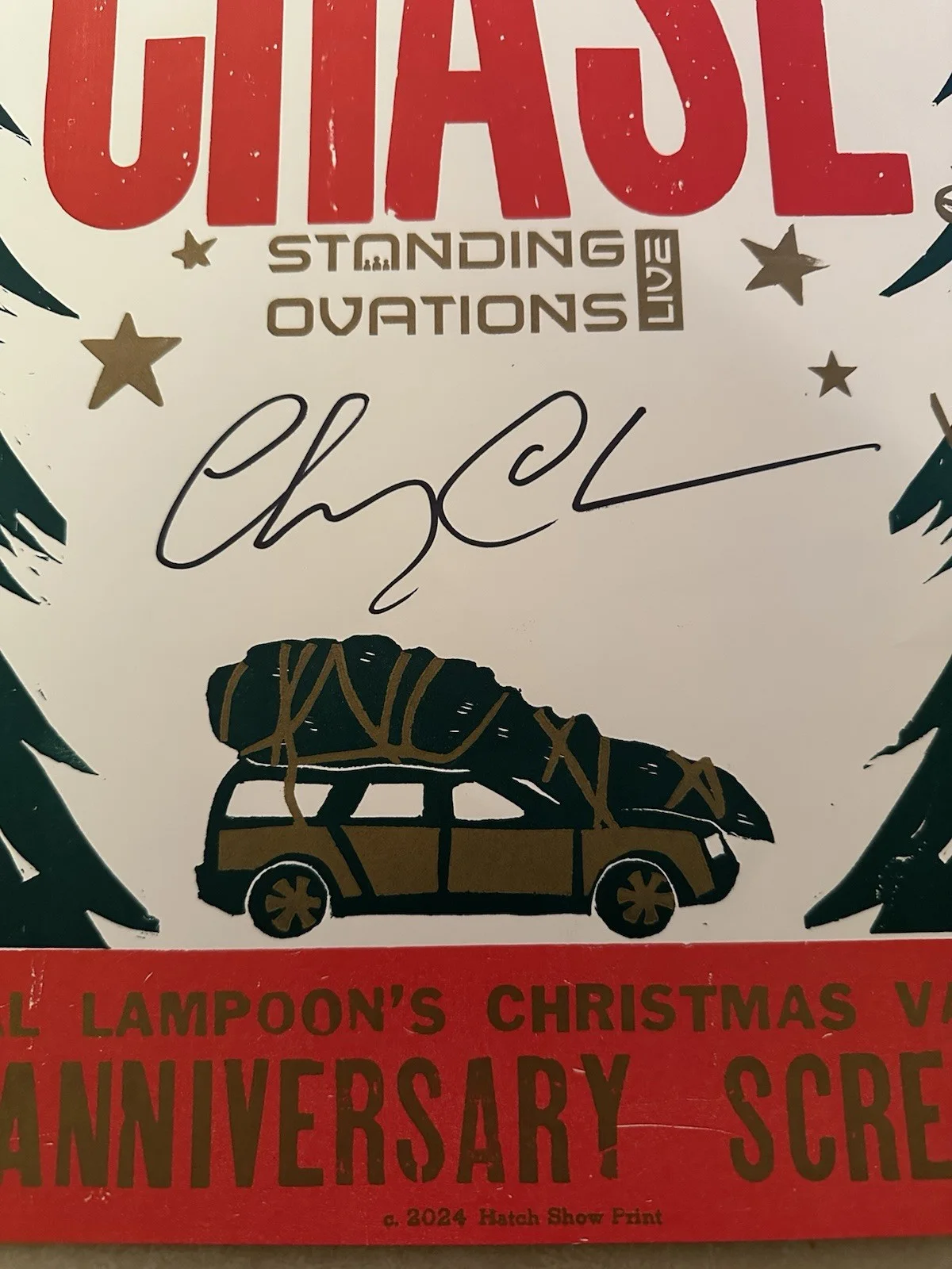 Chevy Chase — A Live Conversation With Chevy Chase Christmas Vacation Signed Poster, image 2