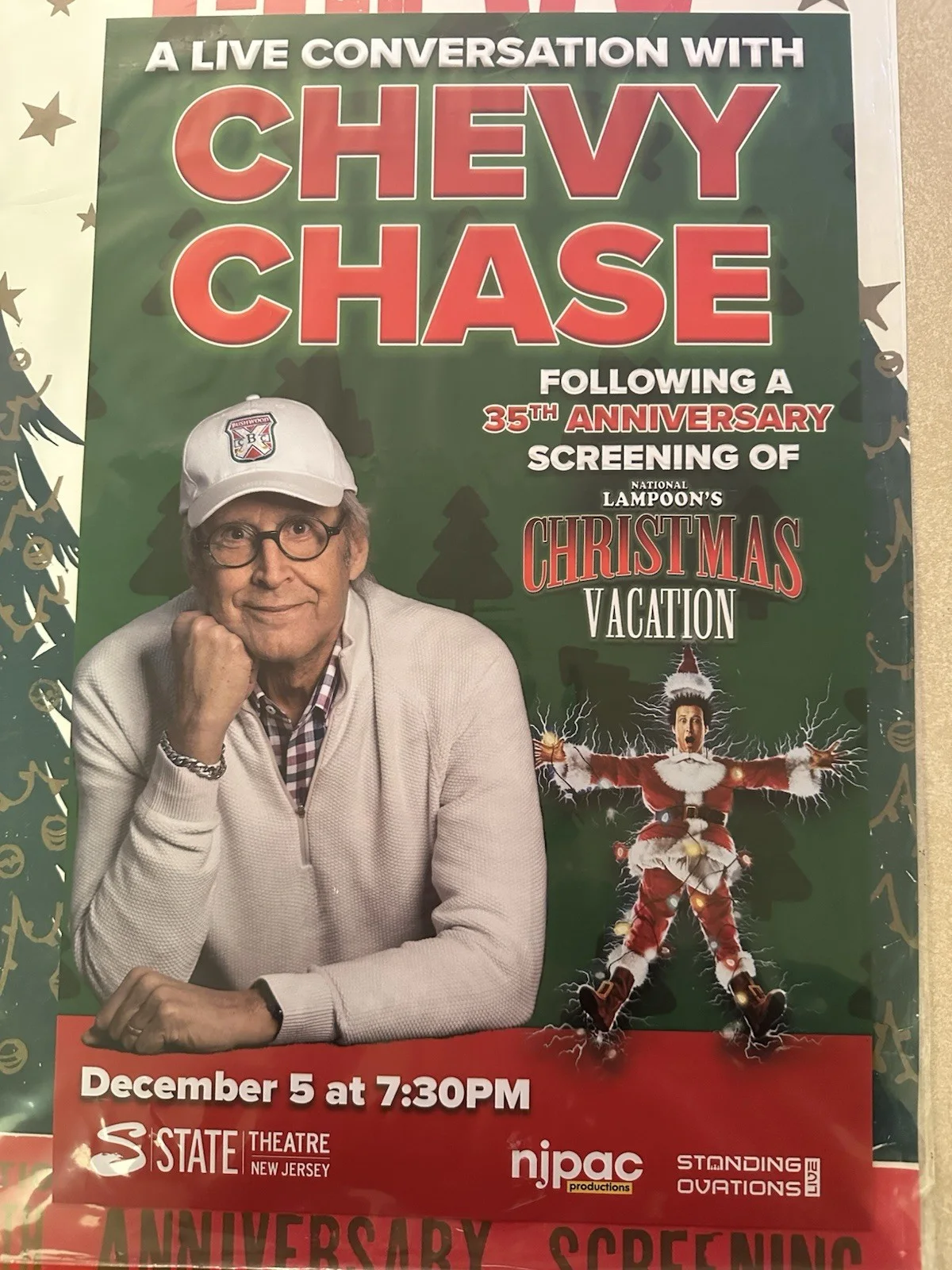 Chevy Chase — A Live Conversation With Chevy Chase Christmas Vacation Signed Poster, image 4