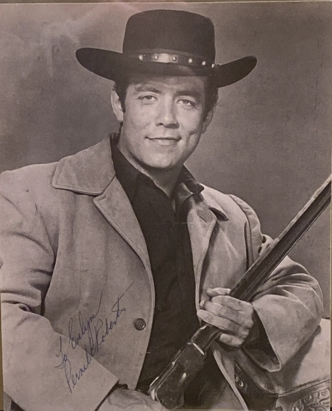 Pernell Roberts — Pernell Roberts Bonanza Vintage B&W Autographed COA RARE SIGNED, изображение 2
