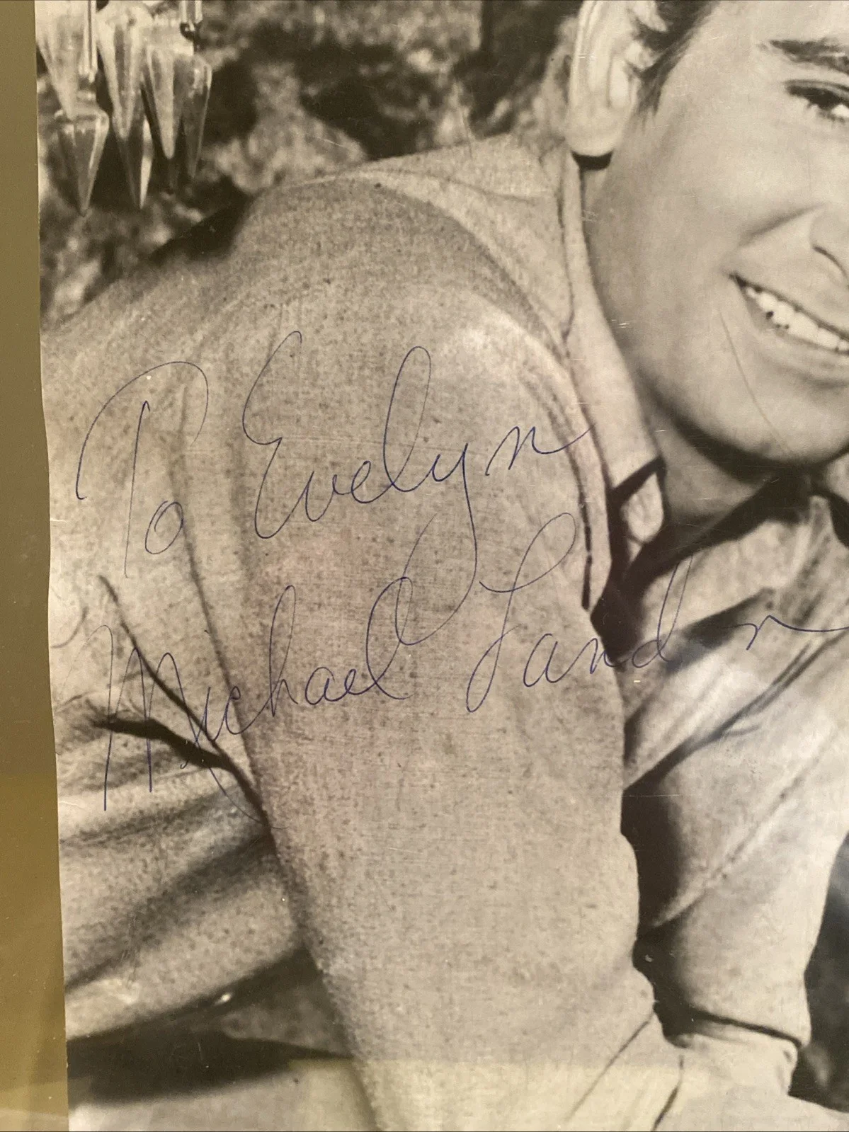 Michael Landon Bonanza “Little Joe” Vintage B&W Photo COA Autographed SIGNED, изображение 3