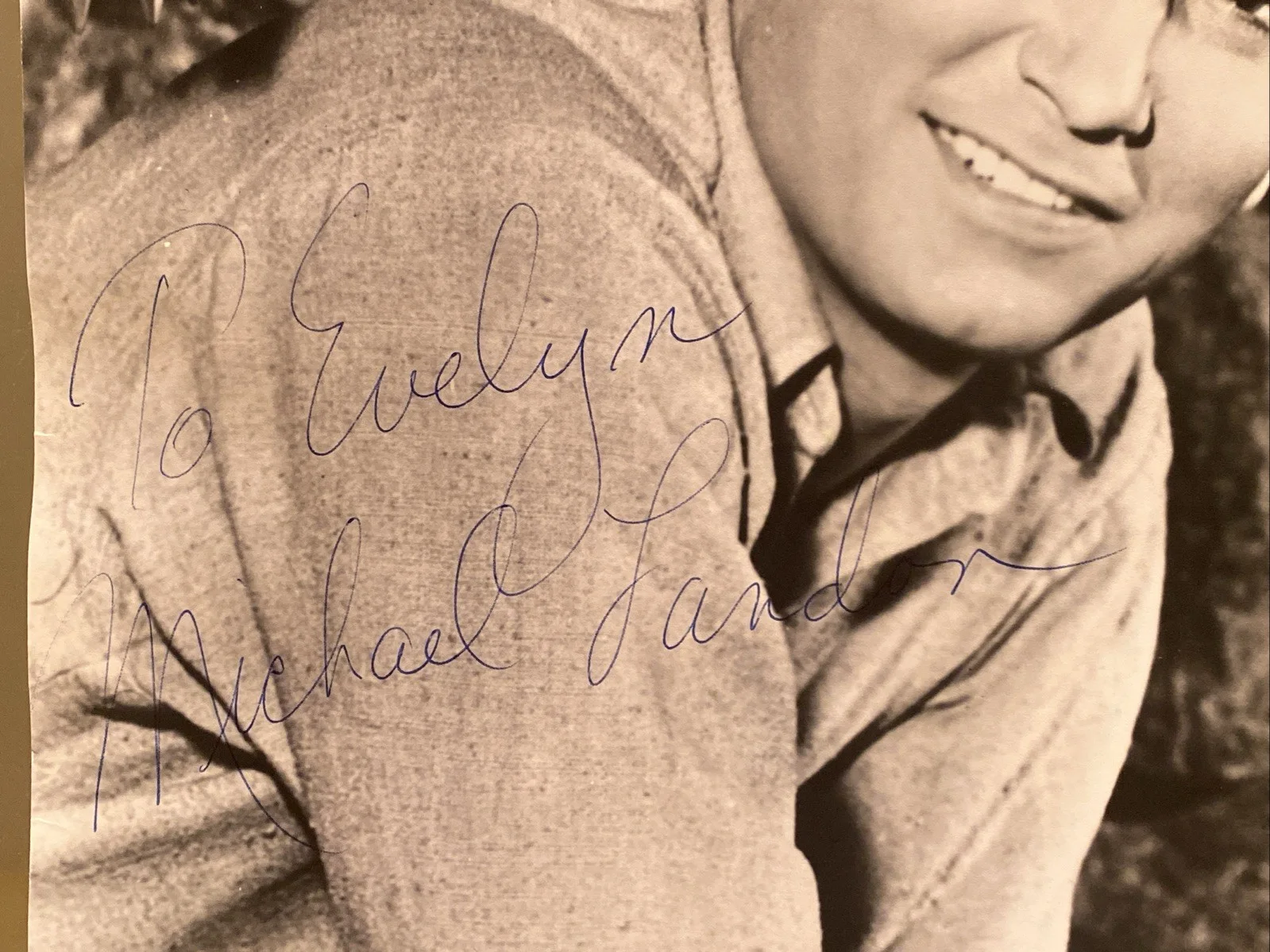 Michael Landon Bonanza “Little Joe” Vintage B&W Photo COA Autographed SIGNED, изображение 4