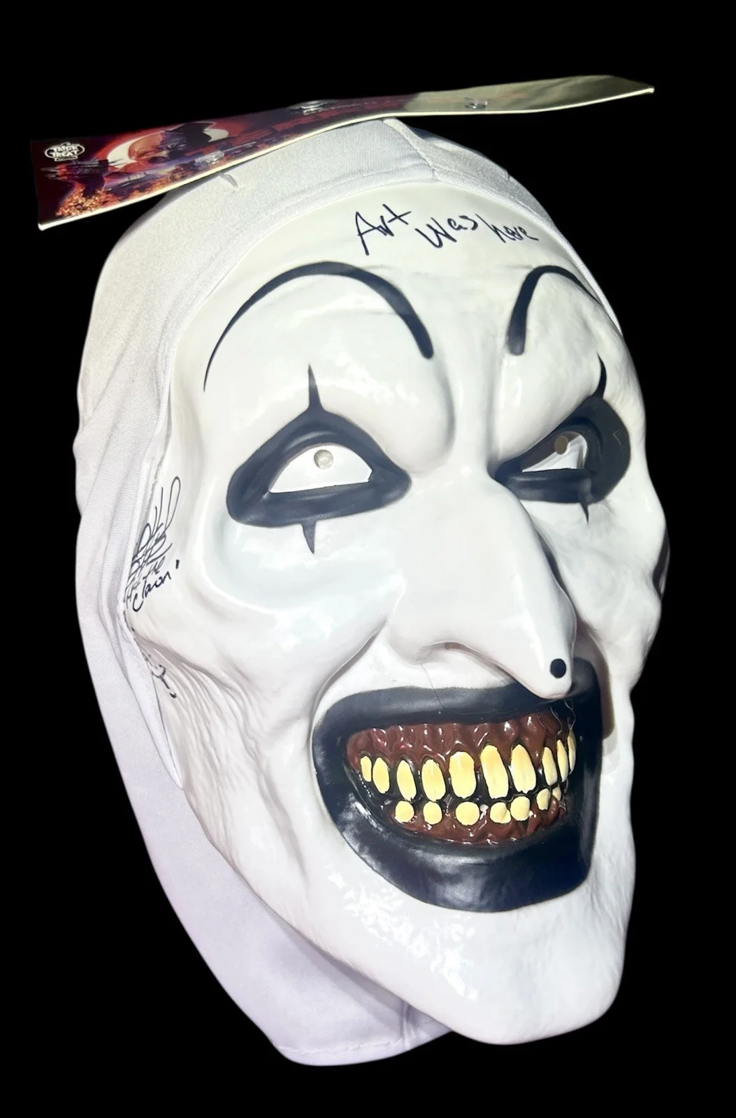 David Howard Thornton — David Howard Thornton Signed Terrifier Deluxe Injection Mask Art the Clown JSA, изображение 4