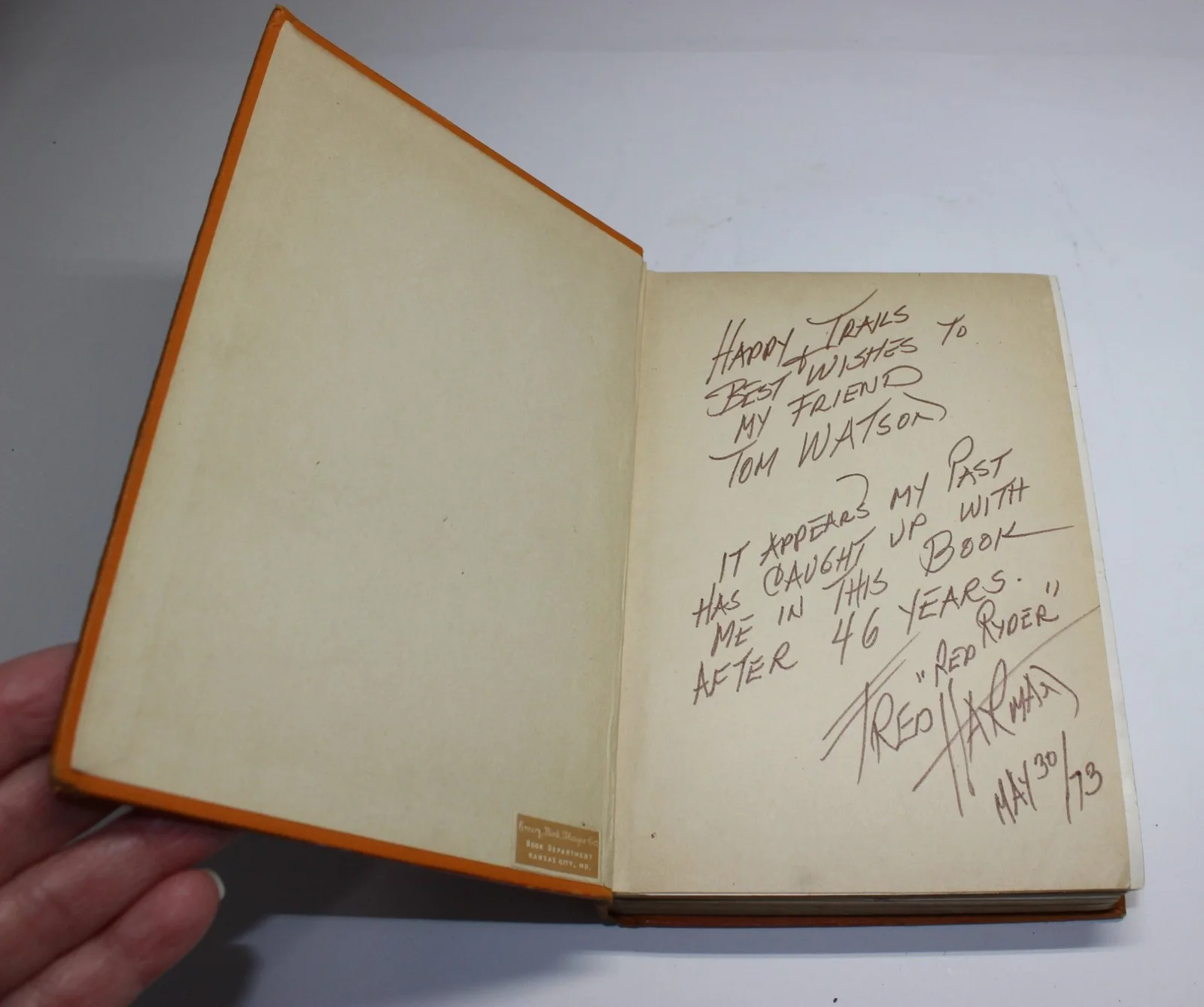 LOUISE HAUCK THE YOUNGEST RIDER (PONY EXPRESS) SIGNED BY FRED HARMAN -RED RYDYER, изображение 2