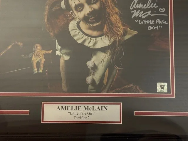 Amelie McLain — Amelie McLain Signed 11x14 Custom Framed Little Pale Girl Terrifer 2 w/COA, image 3
