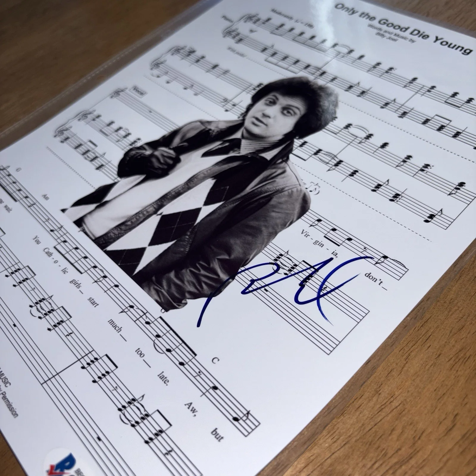 Autograph Billy Joel Signed 8"x10" Sheet Music Photo + Beckett Authentic, изображение 2