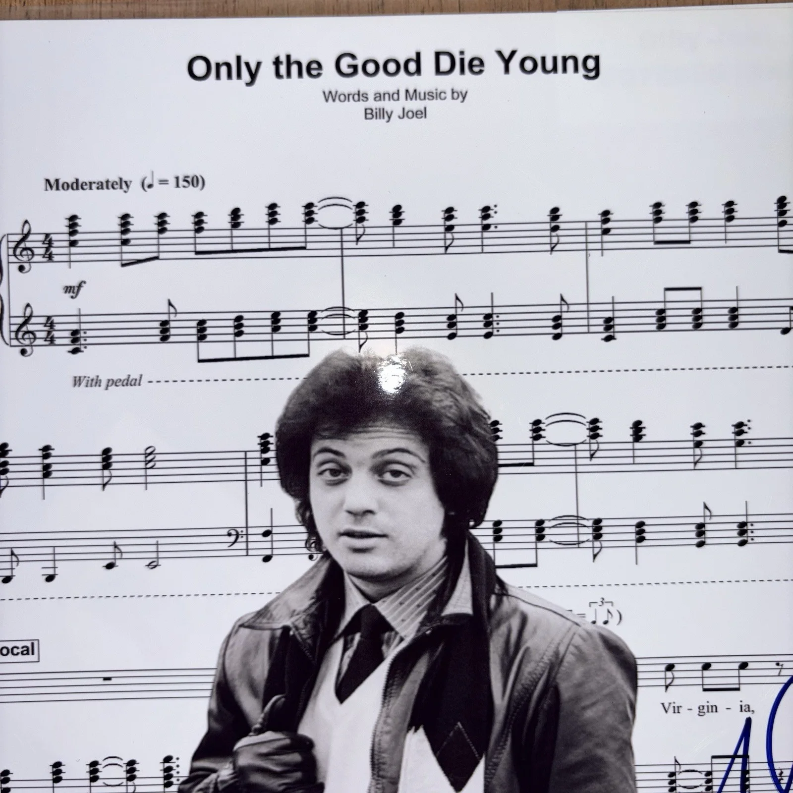 Autograph Billy Joel Signed 8"x10" Sheet Music Photo + Beckett Authentic, изображение 3
