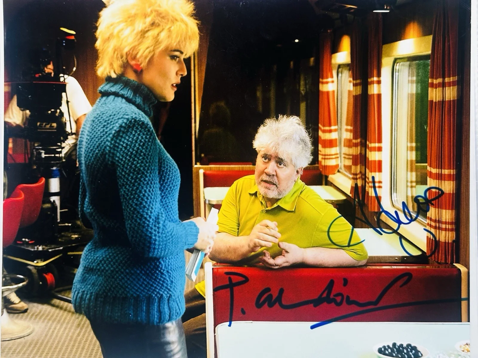 Pedro Almodovar, Adriana Ugarte — Pedro Almodovar & Adriana Ugarte signed Julieta 8x10 photo