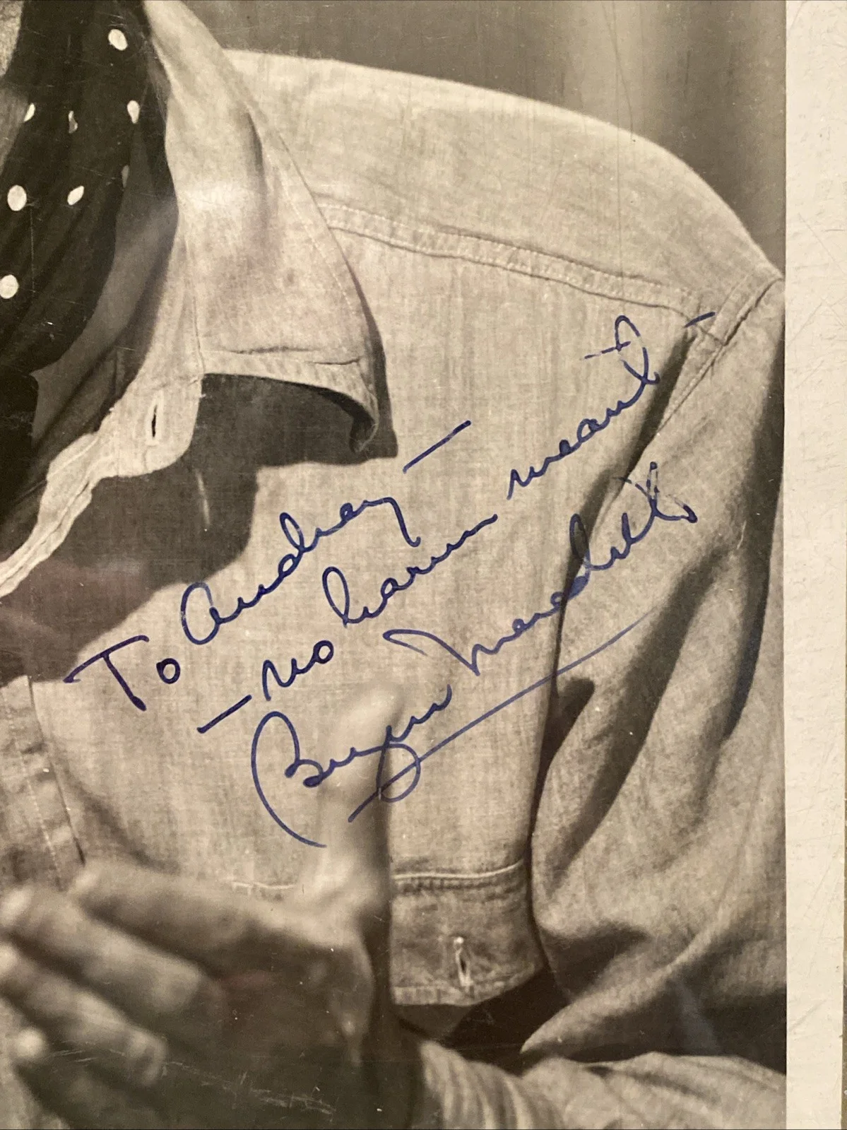 Burgess Meredith — Burgess Meredith Autographed B&W Photo Of Mice and Men COA SIGNED The Penguin, изображение 3