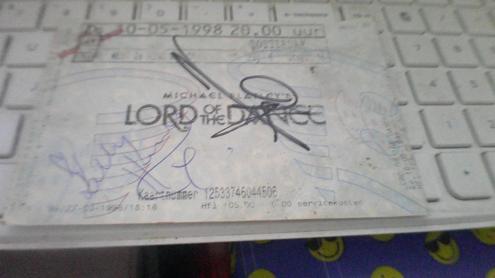 Michael Flatley The Lord of the Dance signed Concert Ticket VR inperson, изображение 2