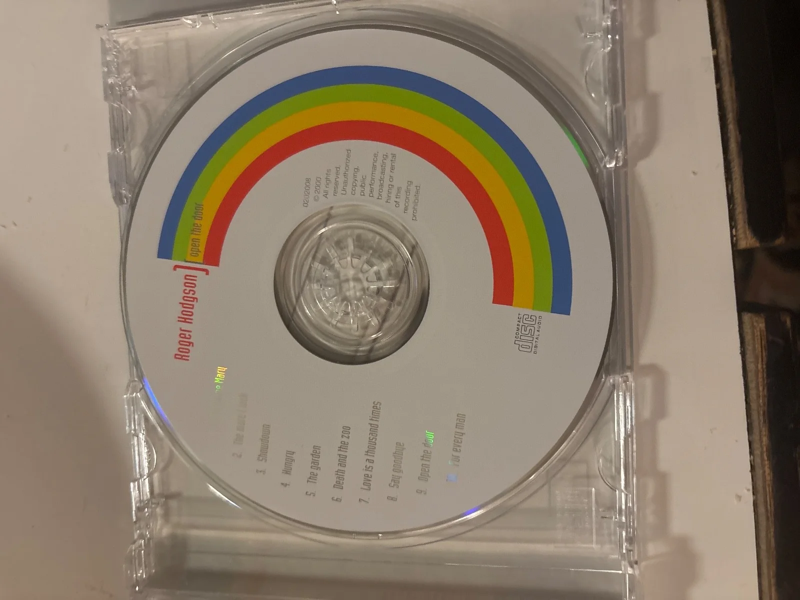 roger hodgson open the door cd autographed by him, image 3