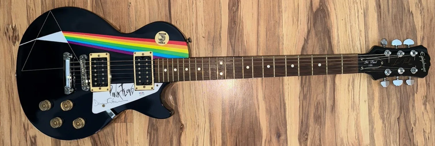 David Gilmour Signed Pink Floyd "Dark Side Of The Moon" Epiphone Guitar PSA/DNA, изображение 2