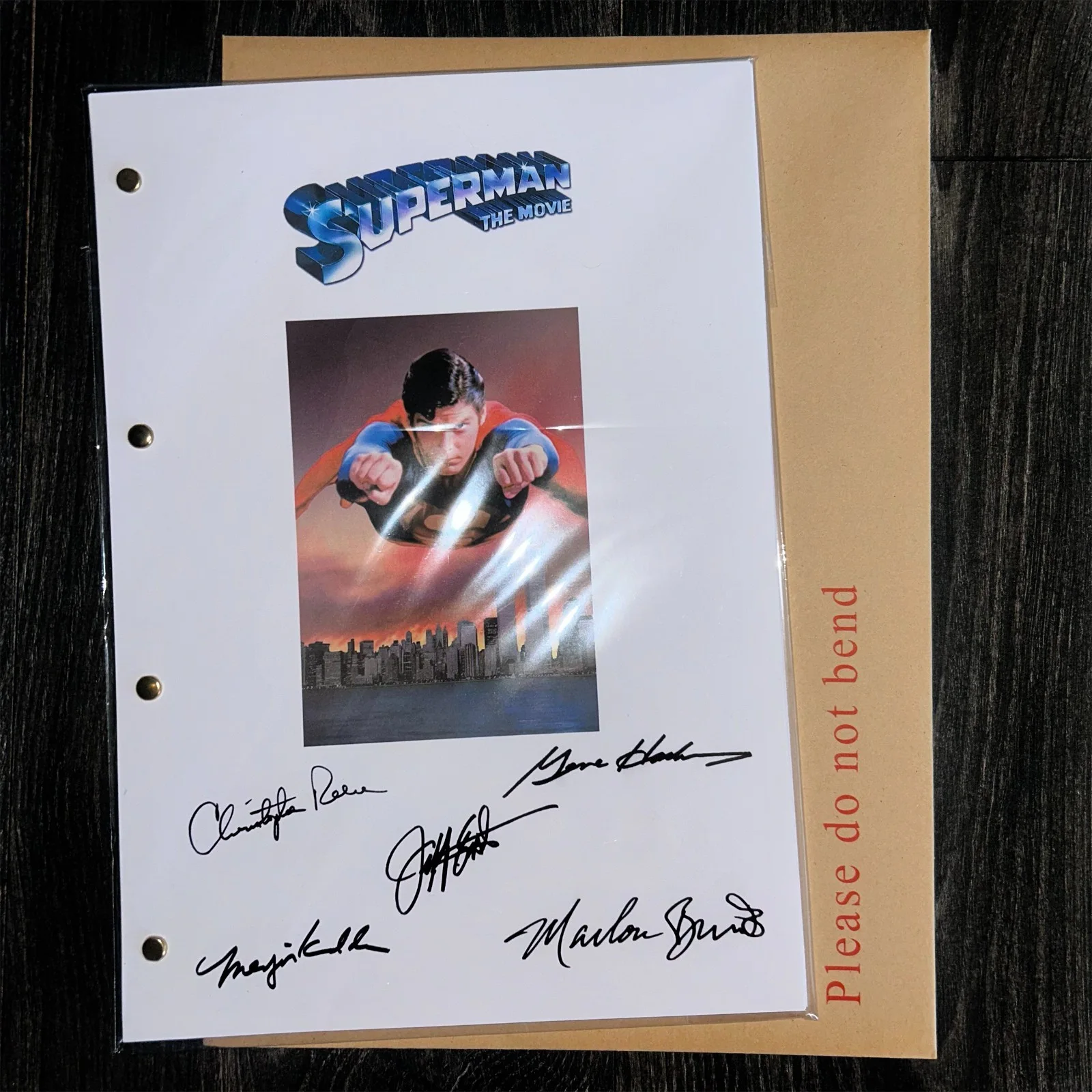 Superman 1978 / Movie / Transcript / Script / Screenplay / Autographed reprints, image 2
